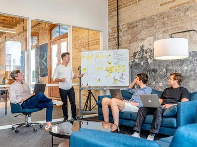 Insurance agency team meeting